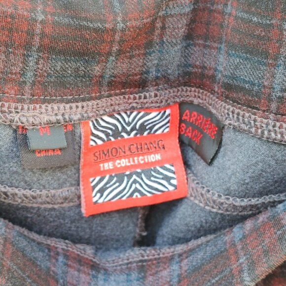 ATTRACTIVE SIMON CHANG The Collection Checkered Stretch Pant Leggings S… - Picture 5 of 7